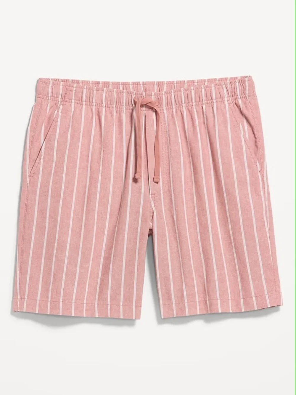 Old Navy Pink and White Vertical Stripe Swim Trunks